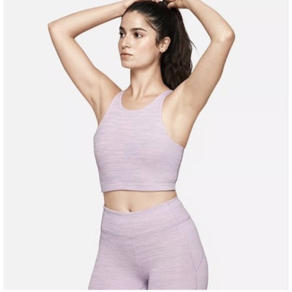 Outdoor Voices Athena Crop Top Lavender Purple Athletic Workout Activewear Small